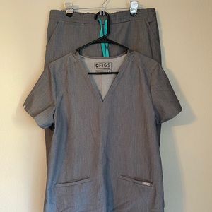 Graphite Grey Figs Scrubs Set